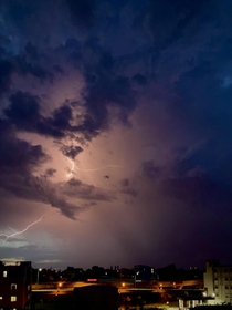 Lighting and Rainstorm Bengaluru India 