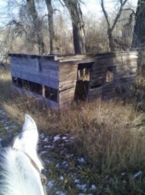 little shack I found while riding on Sat  Montana