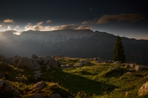Location Austria Ritzsau  moonlight  by Dominik Lehmann