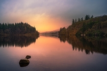 Loch Ard sunset Scotland 