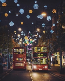 London Oxford Street at night 