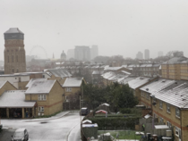 London with todays snow