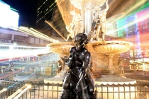 Long Exposure Shot of Fountain Square in Cincinnati 