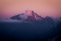 Longs Peak Colorado at dusk 