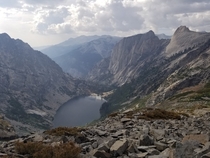 Looking down at Hamilton Lake from the High Sierra Trail Sequoia National Park They call this area Valhalla 