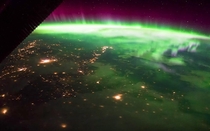 Looking down on the Auroras from the ISS