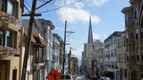 Looking East on Washington Street San Francisco California 