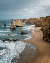 Looking out upon the Twelve Apostles along the Great Ocean Road Victoria Australia  IG mvttmic