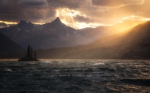 Looking toward the fiery heart of Glacier National Park one of my most memorable sunsets ever Montana USA 