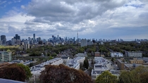 Looking towards downtown Toronto from atop Casa Loma 