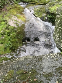 Looks almost like giant finger tips pressed in the rocks Part of Crabtree Falls near Montebello Virginia   x 