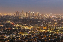 Los Angeles California during sunset 