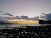 Lovely sunset by Cross Strand Bay Beach in CoKerry Ireland 