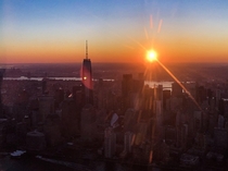 Lower Manhattan at sunrise 