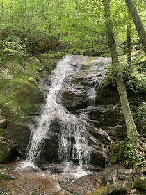Lower part of Crabtree Falls near Montebello Virginia   x  part the tallest vertical drop waterfall east of the Mississippi River