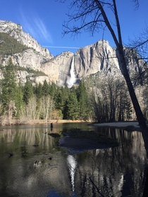 Lower Yosemite Falls in March Yosemite National Park 