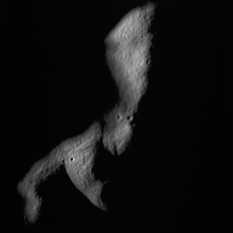 Lunar mountain in deep shadow captured by Lunar Reconnaissance Orbiter Camera September 