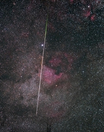 Lurid Meteor Streak by Zolt Levay
