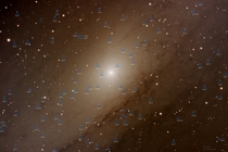 M Andromeda core globular clusters map 