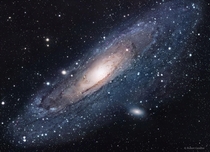 M The Andromeda Galaxy Andromeda is frequently referred to as M since it is the st object on Messiers list of diffuse sky objects the above image of M is a digital mosaic of  frames taken with a small telescope Image Credit Robert Gendler