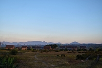 Madagascan village at dawn