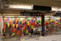 Made Up of  porcelain tiles one of the last commissions of Sol LeWitt Whirls and Twirls Underground Art New York City  Columbus Circle