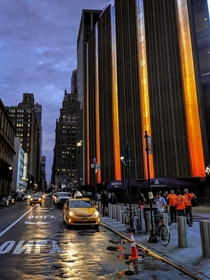 Madison Square Garden NYC after a rainy day