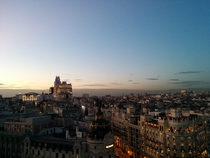 Madrid at dusk 