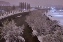 Madrid night snow