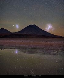 Magellanic Clouds over Laguna Lejia and the Altiplano of the Antofagasta Region of northern Chile