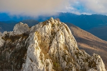 Majestic peaks of the middle Velebit mountain range in Croatia 