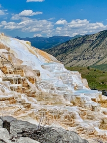 Mammoth hot springs Yellowstone National park 