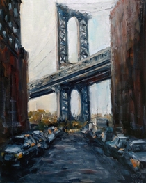 Manhattan Bridge My oil painting on canvas x 