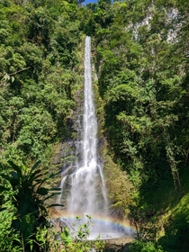 Manto de la Virgen Mantle or the Virgin Waterfall in Valle del Cauca Colombia 