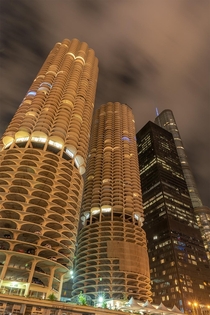 Marina towers with Trump tower in the side - Chicago Illinois 