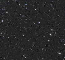 Markarians chain  A cluster of galaxies