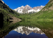 Maroon Bells this morning x