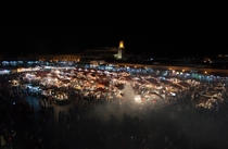 Marrakechs Jemaa el-Fnaa at night 