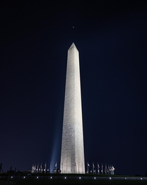 Mars over the Washington Monument