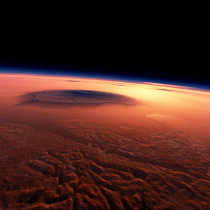 Martian volcano Olympus Mons 