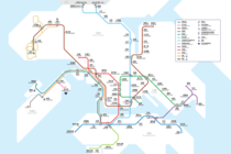 Mass Transit Railway MTR network by  Hong Kong  xpost rmapporn