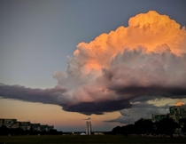 Massive Clouds over Palcio do Congresso Nacional National Congress Brasilia Brazil 