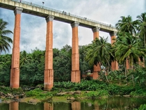 Mathur aqua duct Kanyakumari India  It transports water between two hills Refer httpsenwikipediaorgwikiMathur_Aqueduct