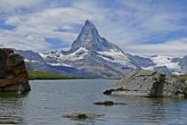 Matterhorn and Stellisee Switzerland 