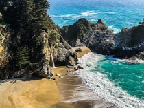 McWay Falls - One of two Waterfalls on the California Coast that Drops Directly into the Ocean 