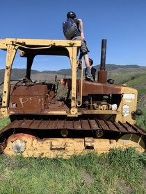 Me and my friends found this old tractor by an abandoned house
