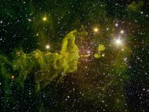 Meanwhile  light years away a A Space Spider watches over young stars 