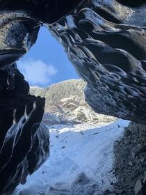 Mendenhall ice caves Juneau Alaska oc x