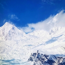 Meola Glacier at the Foot of Panchachuli III and II Himalayas 