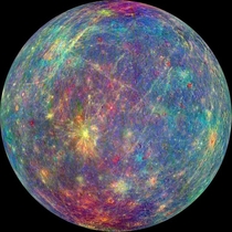 Mercury as seen from NASAS Messenger spacecraft
